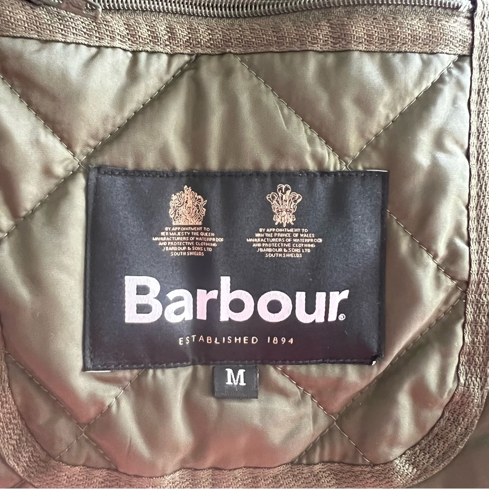Barbour Green Heritage Liddesdale Quilted Jacket Men’s Medium - Picture 4 of 4